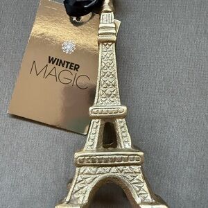 Gold Eiffel Tower Ornament